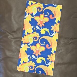 NWT, Colorful Floral Patterned Fabric Neck Buff, Scarf
